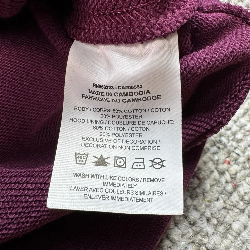 Nike Hoodie Mens Medium Fleece Hooded Sweatshirt Pullover Maroon Purple